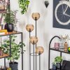 Koyoto Lámpara de pie 30 cm Madera oscura, Negro, 4 luces