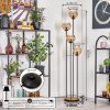 Koyoto Lámpara de pie 30 cm Madera oscura, Negro, 4 luces