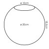 Pantalla de lámpara de cristal  Gastor Vidrio de recambio 20 cm Transparente