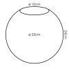 Pantalla de cristal  Gastor Vidrio de recambio 25 cm Cromo, Transparente, Ahumado