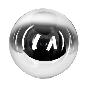 Pantalla de cristal  Gastor Vidrio de recambio 25 cm Cromo, Transparente, Ahumado