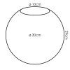 Pantalla de lámpara de cristal  Gastor Vidrio de recambio 30 cm dorado, Transparente