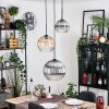 Koyoto Lámparas suspendidas, Luminarias esféricas, Lámparas colgantes, Lámpara colgante de clúster Colores ámbar, Transparente, Ahumado, 3 luces