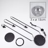 Gastor Lámpara de pie 30 cm Negro, 3 luces