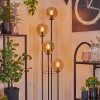 Gastor Lámpara de pie 30 cm Madera oscura, Negro, 4 luces