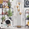 Gastor Lámpara de pie 30 cm Madera oscura, Negro, 4 luces