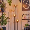 Gastor Lámpara de pie 30 cm Madera oscura, Negro, 4 luces
