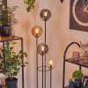 Gastor Lámpara de pie 30 cm Madera oscura, Negro, 4 luces