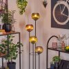 Koyoto Lámpara de pie Madera oscura, Negro, 4 luces