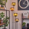 Koyoto Lámpara de pie Madera oscura, Negro, 4 luces