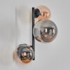 Chehalis Luminarias esféricas, Apliques Colores ámbar, Ahumado, 3 luces