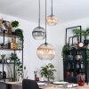 Koyoto Lámparas suspendidas, Luminarias esféricas, Lámparas colgantes, Lámpara colgante de clúster Negro, 3 luces