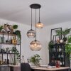 Koyoto Lámparas suspendidas, Luminarias esféricas, Lámparas colgantes, Lámpara colgante de clúster Negro, 3 luces