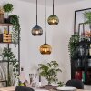Koyoto Lámparas suspendidas, Luminarias esféricas, Lámparas colgantes, Lámpara colgante de clúster Negro, 3 luces