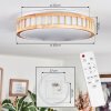 Amarelos Plafones, Panel LED Blanca, 1 luz, Mando a distancia