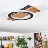 Besperia Plafones LED Color madera, Negro, 1 luz