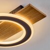 Besperia Plafones LED Color madera, Negro, 1 luz