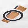 Besperia Plafones LED Color madera, Negro, 1 luz