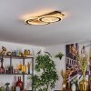 Besperia Plafones LED Color madera, Negro, 1 luz