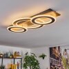 Besperia Plafones LED Color madera, Negro, 1 luz