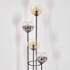 Koyoto Lámpara de pie 30 cm Madera oscura, Negro, 4 luces