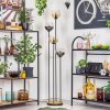 Koyoto Lámpara de pie 30 cm Madera oscura, Negro, 4 luces