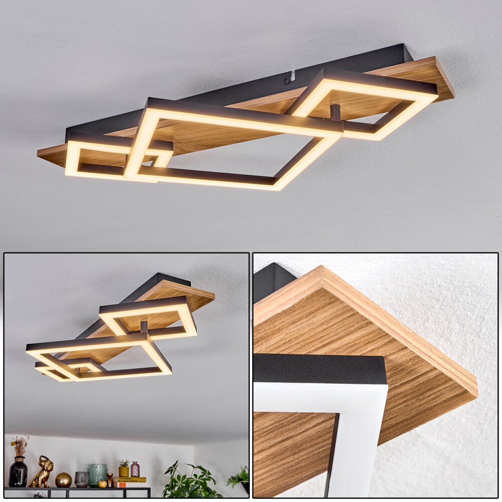 Cabanas Plafones LED Color madera, Negro, 1 luz main product photo