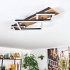 Cabanas Plafones LED Color madera, Negro, 1 luz