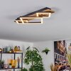 Cabanas Plafones LED Color madera, Negro, 1 luz