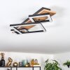 Cabanas Plafones LED Color madera, Negro, 1 luz