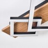 Cabanas Plafones LED Color madera, Negro, 1 luz