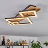 Cabanas Plafones LED Color madera, Negro, 1 luz