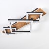 Cabanas Plafones LED Color madera, Negro, 1 luz