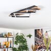 Cabanas Plafones LED Color madera, Negro, 1 luz
