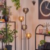 Koyoto Lámpara de pie 30 cm Madera oscura, Negro, 4 luces