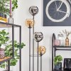 Koyoto Lámpara de pie 30 cm Madera oscura, Negro, 4 luces