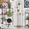 Koyoto Lámpara de pie 30 cm Madera oscura, Negro, 4 luces