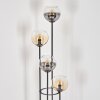 Koyoto Lámpara de pie 30 cm Madera oscura, Negro, 4 luces