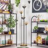 Koyoto Lámpara de pie 30 cm Madera oscura, Negro, 4 luces