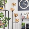 Koyoto Lámpara de pie 30 cm Madera oscura, Negro, 4 luces