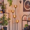 Koyoto Lámpara de pie 30 cm Madera oscura, Negro, 4 luces