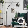 Baloca Lámpara de pie Cromo, Negro, 1 luz