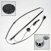 Baloca Lámpara de pie Cromo, Negro, 1 luz