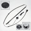 Baloca Lámpara de pie Cromo, Negro, 1 luz