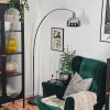 Baloca Lámpara de pie Cromo, Negro, 1 luz