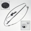 Baloca Lámpara de pie Cromo, Negro, 1 luz