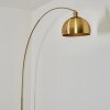 Baloca Lámpara de pie dorado, Negro, 1 luz