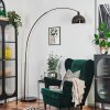 Baloca Lámpara de pie, Lámparas de pie tipo arco Cromo, Negro, 1 luz