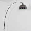Baloca Lámpara de pie Cromo, Negro, 1 luz