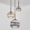 Koyoto Lámparas suspendidas, Luminarias esféricas, Lámparas colgantes Colores ámbar, Transparente, Ahumado, 3 luces